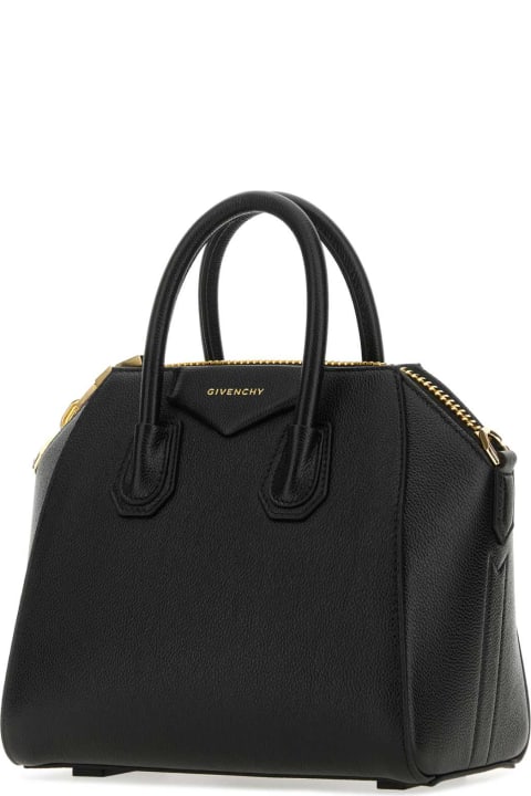 Bags for Women Givenchy Black Leather Mini Antigona Handbag