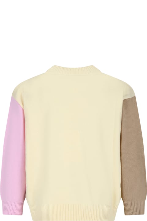 Fendi for Girls Fendi Yello Sweater For Girl With Iconic Ff
