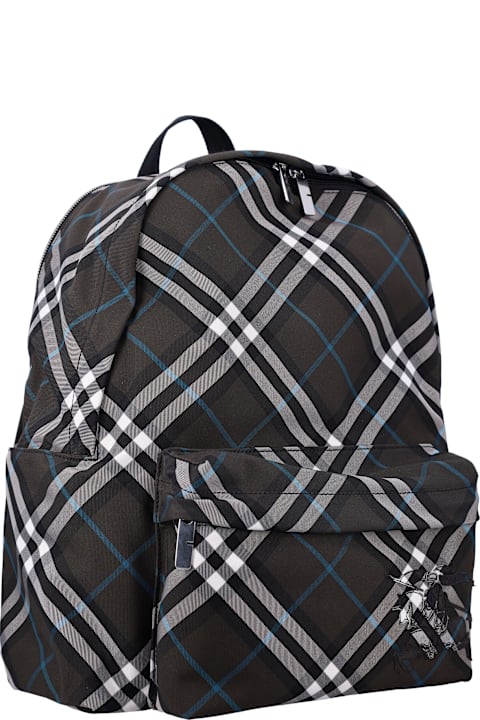 Homeware Burberry Embroidered Fabric Check Backpack