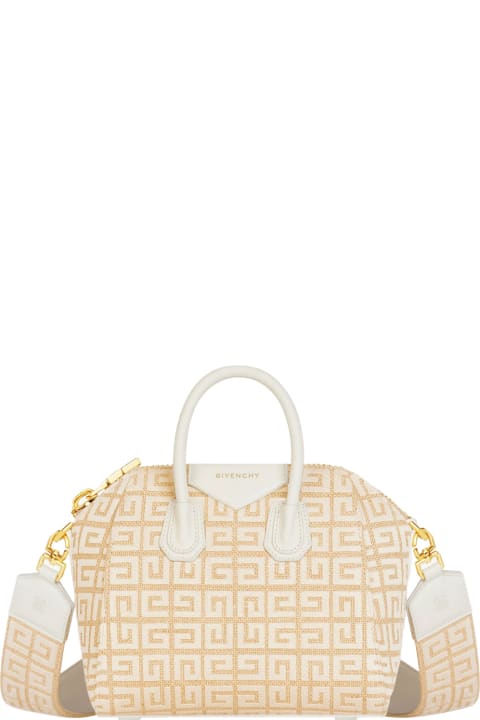 Givenchy Luggage for Women Givenchy Antigona Mini Bag In Ivory 4g Jute
