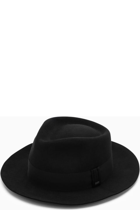 ウィメンズ新着アイテム Saint Laurent Black Felt Hat