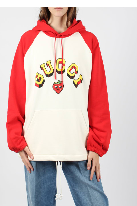 Gucci Fleeces & Tracksuits for Women Gucci Cotton Jersey Hooded Sweatshirt
