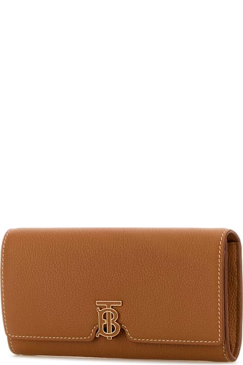 メンズのセール Burberry Caramel Leather Tb Wallet