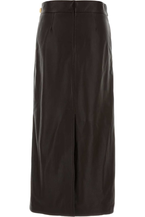 Homeware Ferragamo Dark Brown Leather Skirt