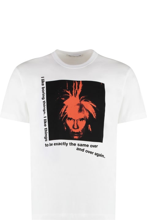 メンズ新着アイテム Comme des Garçons Shirt Andy Warhol Print Cotton T-shirt