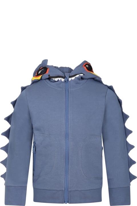 Stella McCartney Kids Sweaters & Sweatshirts for Boys Stella McCartney Kids Blue Sweater For Boy With Print