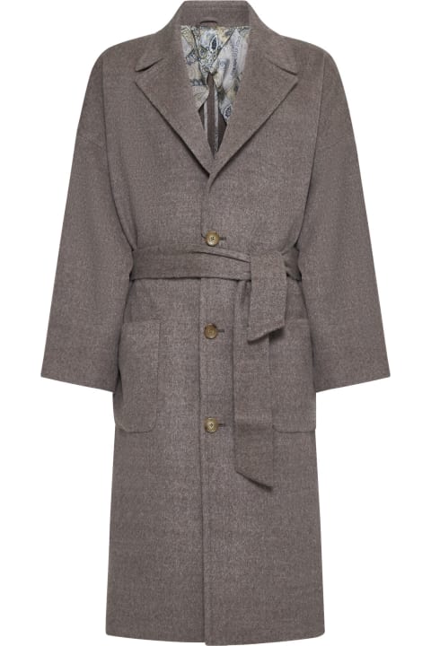 Homeware Etro Single-breasted Wool Coat