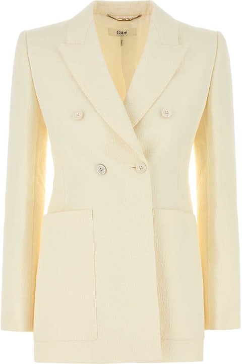 Chloé Coats & Jackets for Women Chloé White Cotton Blend Blazer