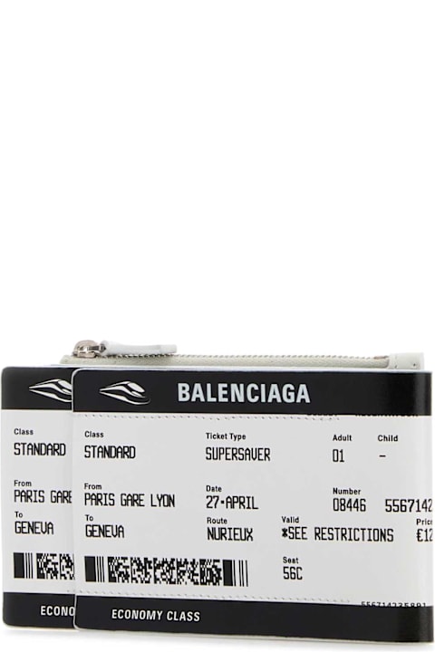 Homeware Balenciaga Printed Canvas Carta Di Imbarco Passport Card Holder