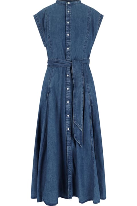 Polo Ralph Lauren Dresses for Women Polo Ralph Lauren Denim Midi Dress