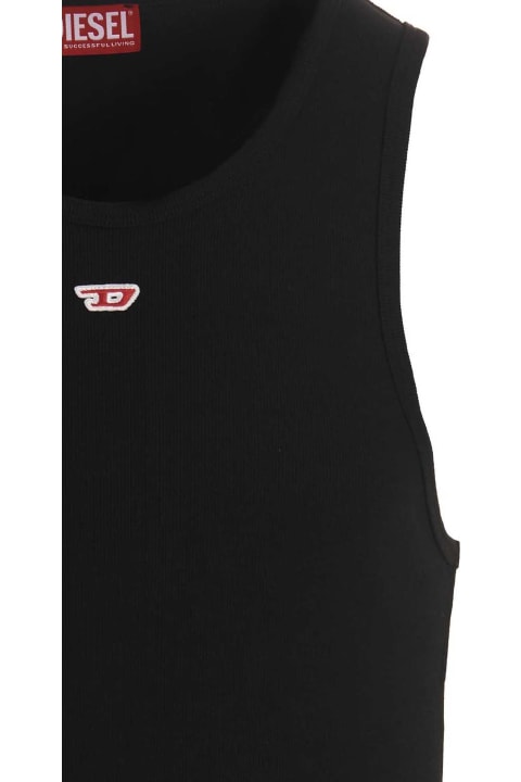 DIESEL フリシット テニム ヒキニ フリフ A177740AFBC 9XX DE-VILLE Tube top in stretch denim｜ブルー｜ウィメンズ｜DIESEL