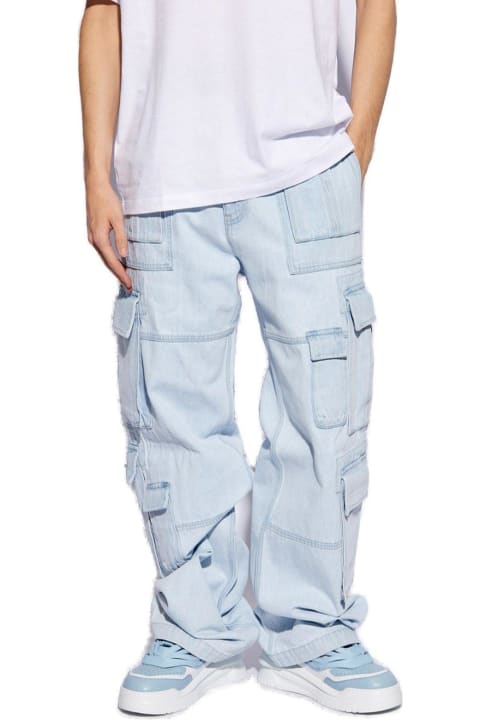 Pants for Men Versace Mid-rise Wide-leg Cargo Jeans