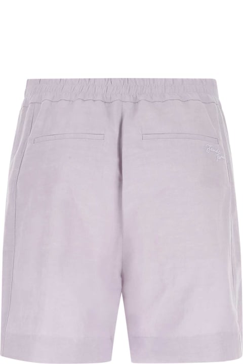 Fendi Sale for Men Fendi Lilac Linen Blend Bermuda Shorts