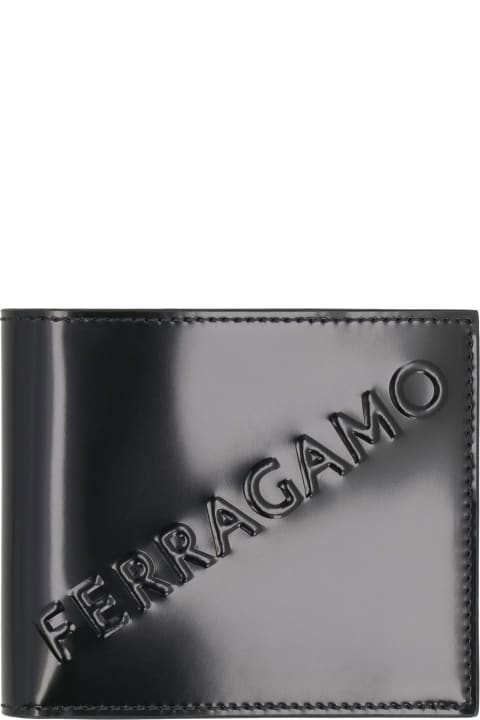 Wallets for Men Ferragamo Leather Flap-over Wallet