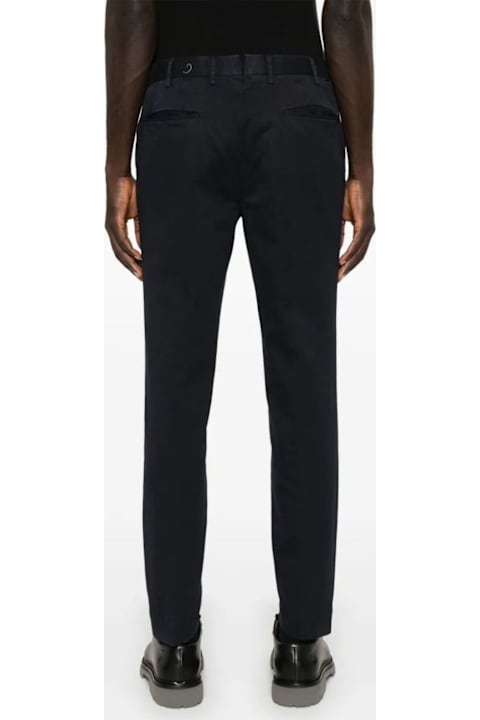 Incotex Pants for Men Incotex Midnight Blue Cotton Blend Trousers