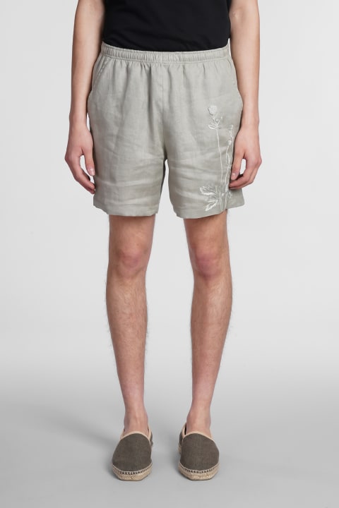 Bloom Shorts In Grey Linen