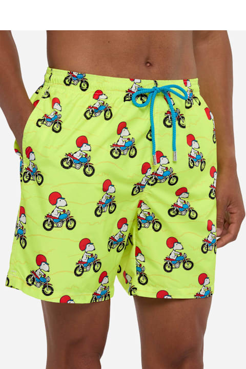 Homeware MC2 Saint Barth Man Light Fabric Swim Shorts With Snoopy Print | Peanuts® Special Edition