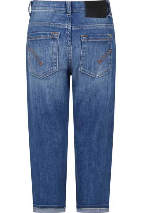 Dondup Bottoms for Boys Dondup Blue Jeans For Boy With Logo
