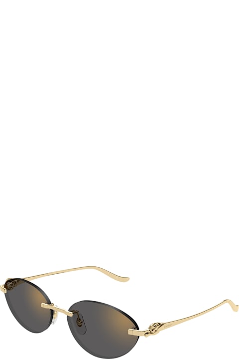 Homeware Cartier Eyewear Panthère De Cartier Ct0504s-001 - Gold Sunglasses