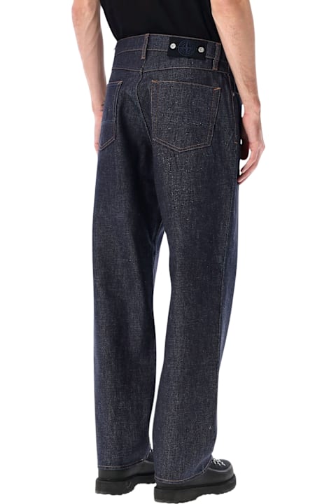 Homeware Stone Island Stone Island Indigo Raw Denim Loose Jeans