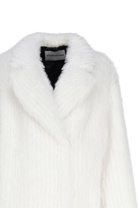 ウィメンズ新着アイテム STAND STUDIO Genevieve Double-breasted Faux Fur Coat