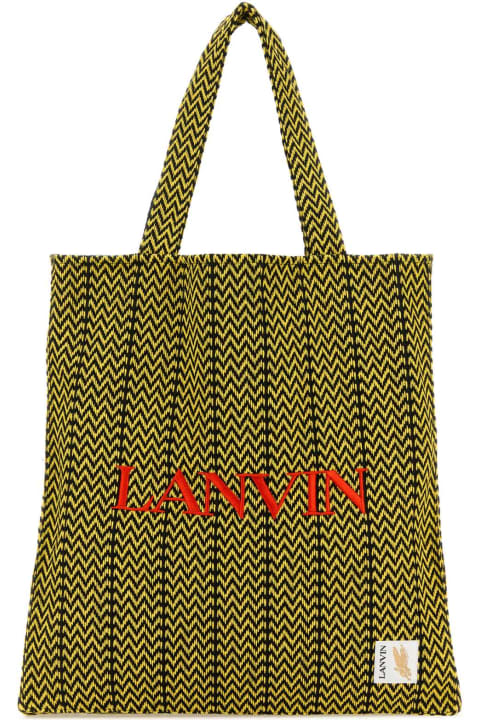Sale for Men Lanvin Embroidered Canvas Lanvin X Future Curb Shopping Bag