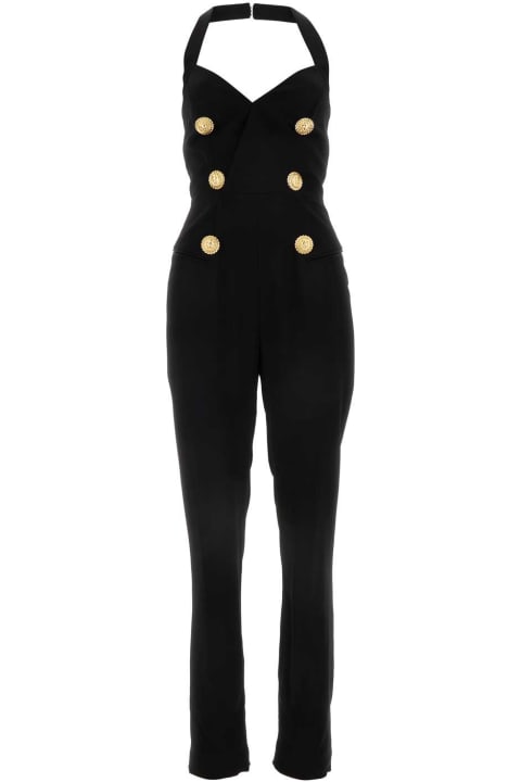 Balmain Jumpsuits for Women Balmain Black Viscose Jumpsuit