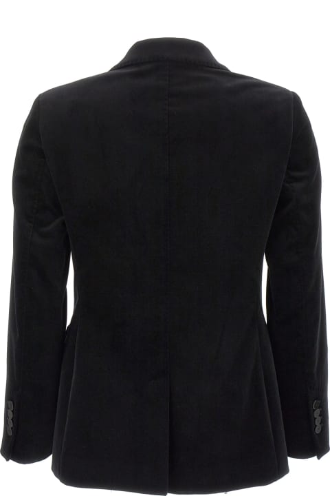 Alberto Biani Coats & Jackets for Women Alberto Biani Double-breasted Velvet Blazer