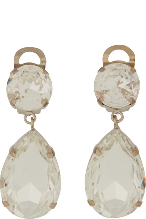 Moschino Earrings for Women Moschino Pendant Earrings With Jewel Stones