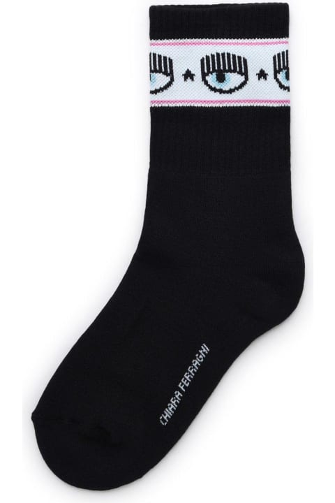 Chiara Ferragni Underwear & Nightwear for Women Chiara Ferragni Eyelike Intarsia-knit Socks