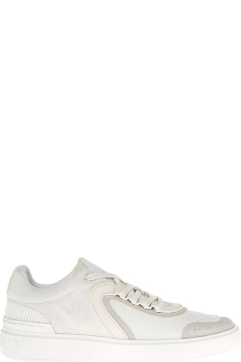 B Skate White Leather Low Sneakers