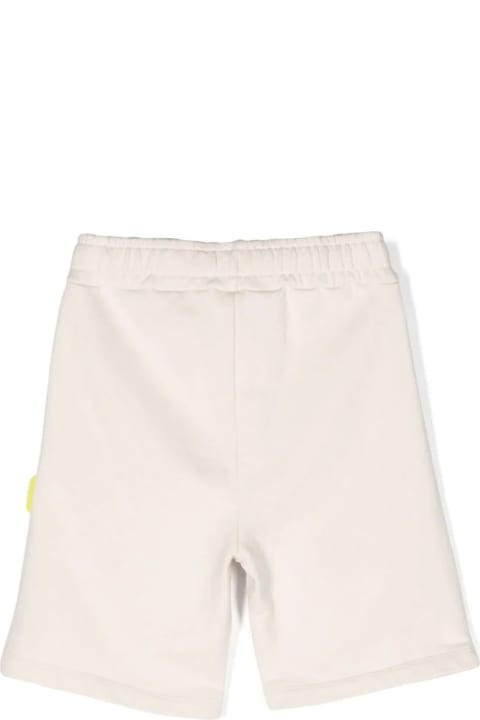 Fashion for Boys Barrow Beige Cotton Shorts With Logo