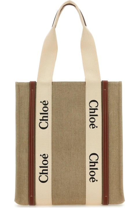 Chloé for Women Chloé Multicolor Fabric Woody Shopping Bag