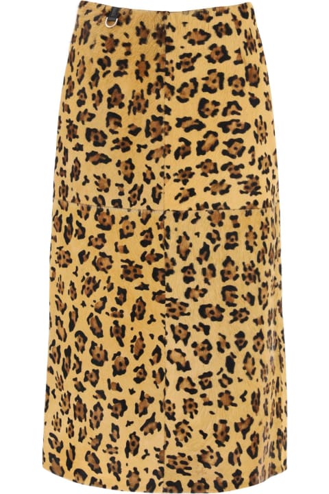 Fashion for Women Saks Potts 'carolyn' Midi Skirt In Leopard Ponyskin
