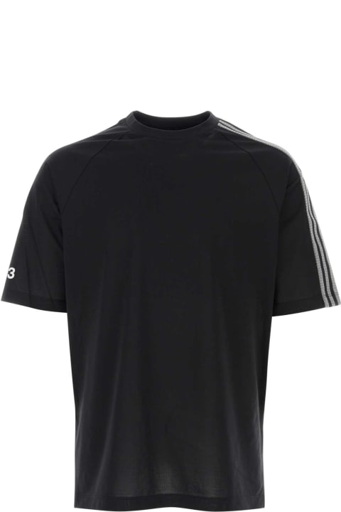 Y-3 Men Y-3 Black Cotton Blend Oversize T-shirt