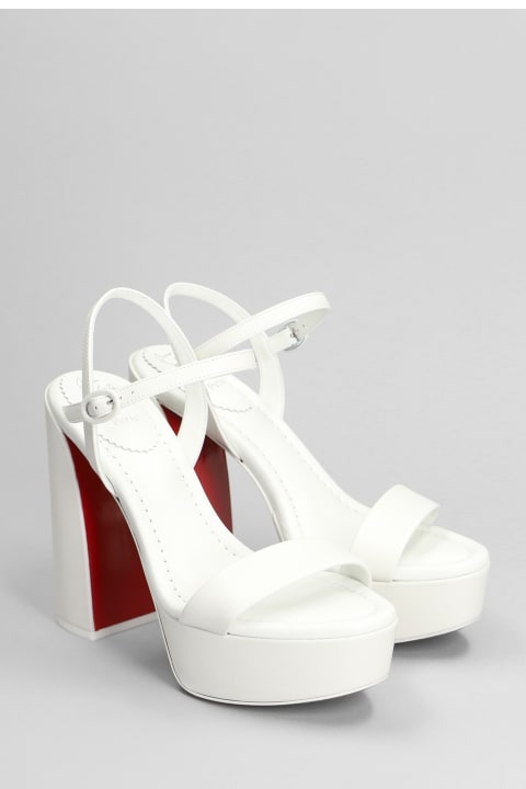 Fashion for Women Christian Louboutin Movida Jane Sandals In White Leather