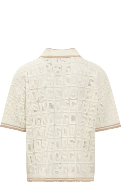 GCDS Shirts for Women GCDS Monogram Macramé Knit Shirt