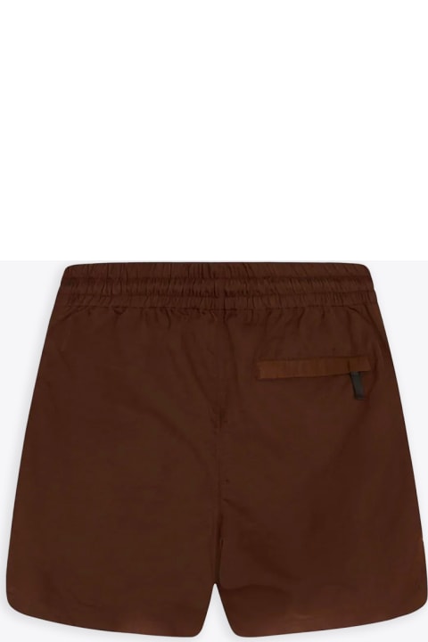 Mike Shorts Brown crinkled nylon shorts - Mike shorts