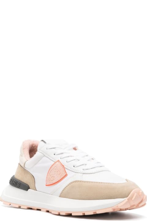 Philippe Model Sneakers for Women Philippe Model Running Antibes Sneakers - White And Pink