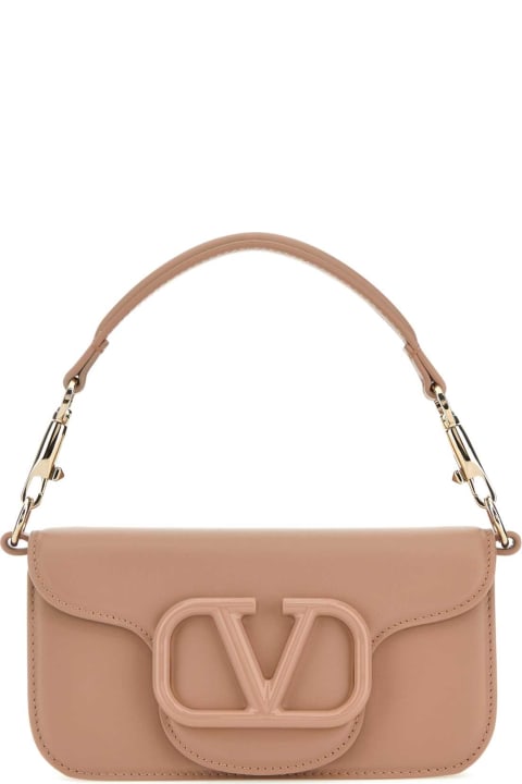 Valentino Garavani for Women Valentino Garavani Powder Pink Leather Locã² Handbag