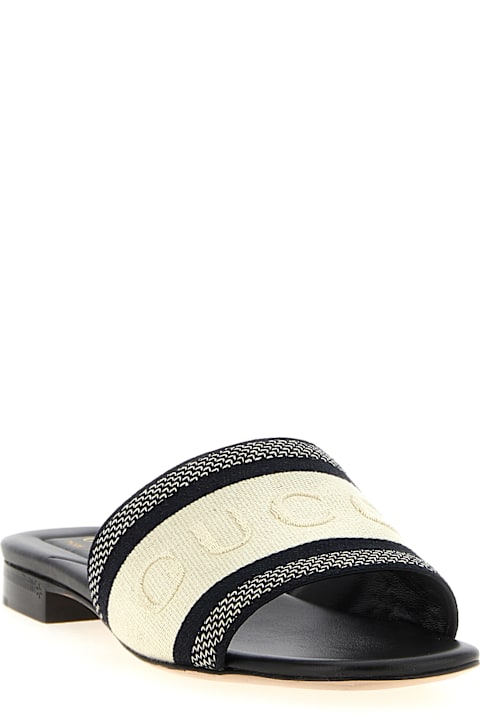 Gucci Sandals for Women Gucci Logo Embroidery Sandals
