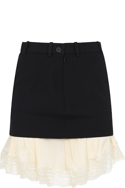 Balenciaga Clothing for Women Balenciaga Black Wool Mini Skirt