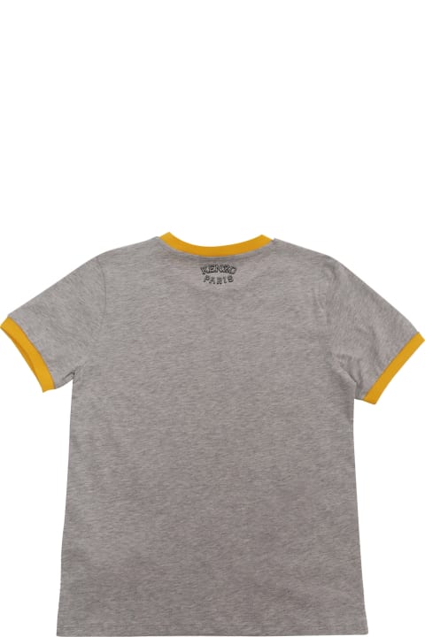 Kenzo Kids T-Shirts & Polo Shirts for Boys Kenzo Kids Gray T-shirt With Pattern