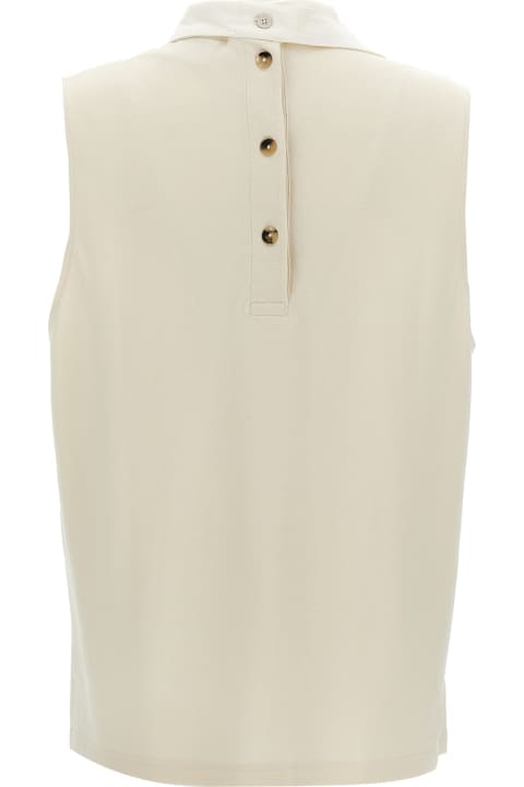 Courrèges ملابس علوية لـ السيدات Courrèges 'sangle Sleeveless' Polo Shirt