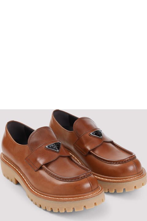 【関税&送料込】Prada Caramel Leather Loafers Prada Caramel Leather Loafers | italist