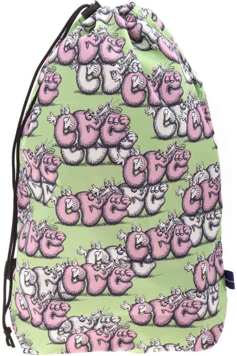 Backpacks for Women Comme des Garçons X Kaws Graphic Print Backpack