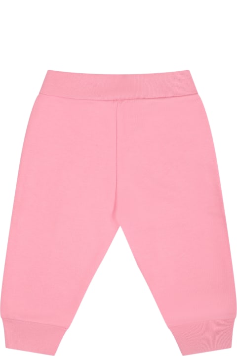 Marni Bottoms for Baby Boys Marni Pink Trousers For Baby Girl With Logo