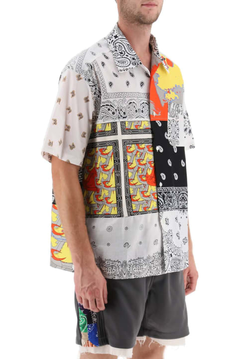 Fashion for Men Children of the Discordance Short-sleeved Patchwork Shirt