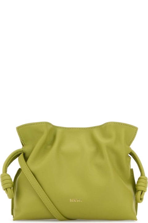 Loewe Bags for Women Loewe Green Nappa Leather Flamenco Clutch