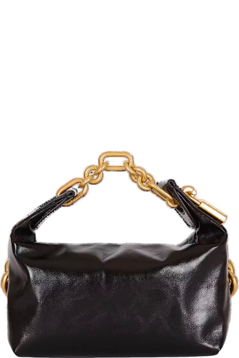 Bags Sale for Women Balmain 'sync' Black Mini Handbag With Chain-link And Logo Plaque In Leather Woman